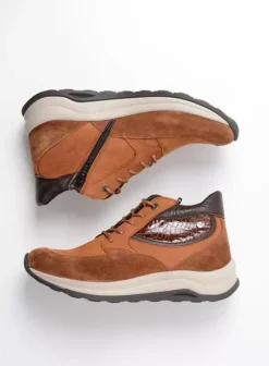 Wandelschoenen|Veterschoenen|Wolky Scone WR cognac combi leer