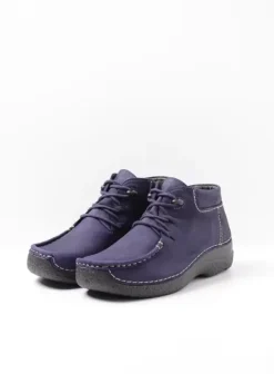 Veterschoenen|Wolky Seamy Moc paars nubuck