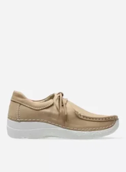 Veterschoenen|Wolky Seamy Shoe beige nubuck