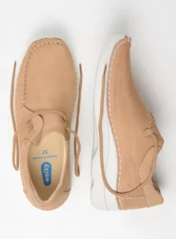 Veterschoenen|Wolky Seamy Shoe beige nubuck
