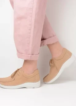 Veterschoenen|Wolky Seamy Shoe beige nubuck