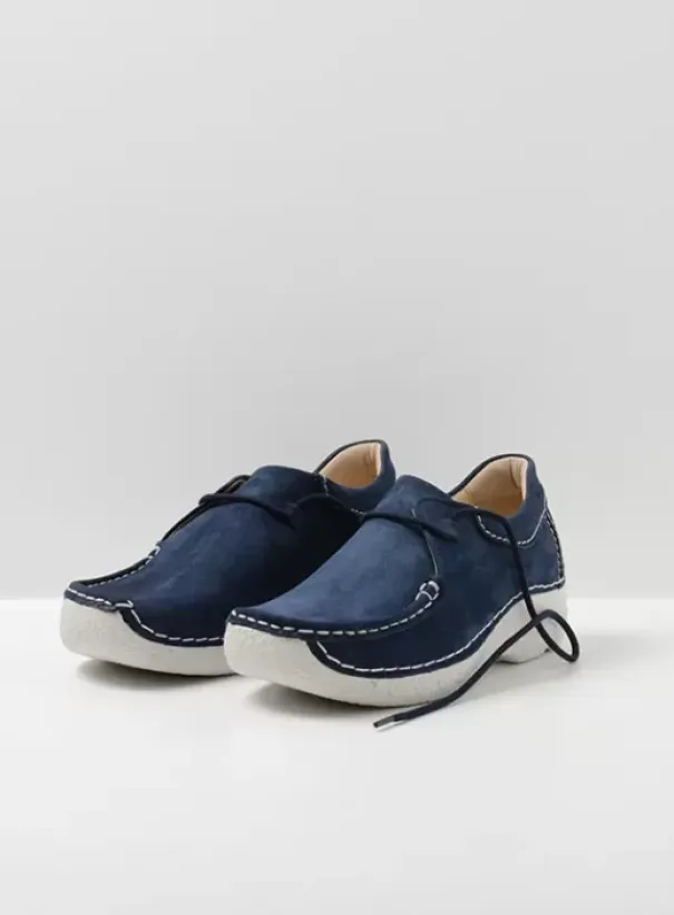 Veterschoenen|Wolky Seamy Shoe denim nubuck