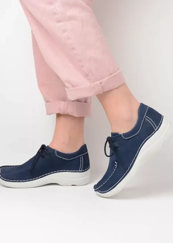 Veterschoenen|Wolky Seamy Shoe denim nubuck