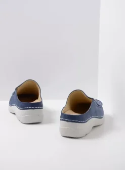 Slippers|Klompen|Wolky Seamy Slide denim nubuck