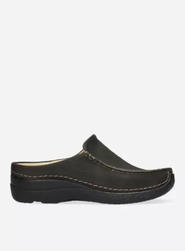 Slippers|Klompen|Wolky Seamy Slide cactus nubuck