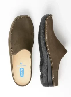 Slippers|Klompen|Wolky Seamy Slide cactus nubuck