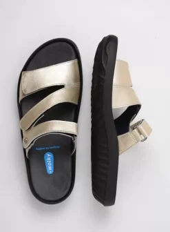 Slippers|Voorjaar/zomer|Wolky Sense goud leer