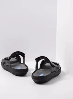 Slippers|Wolky Sense zwart leer