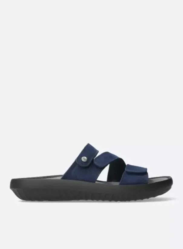 Slippers|Wolky Sense blauw nubuck