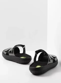 Slippers|Voorjaar/zomer|Wolky Sense Vegan grijsgroen vegan lak