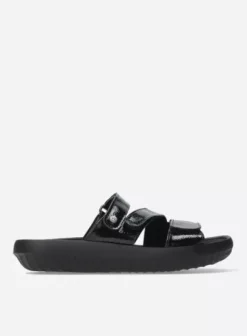 Slippers|Wolky Sense Vegan zwart vegan lak