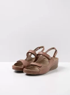 Sandalen|Wolky Shallow middenbruin leer