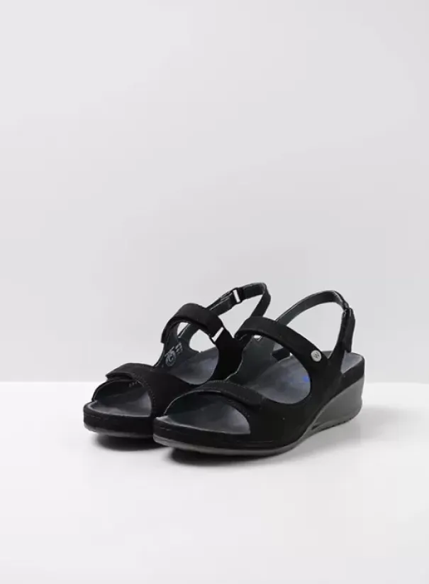 Sandalen|Wolky Shallow zwart nubuck