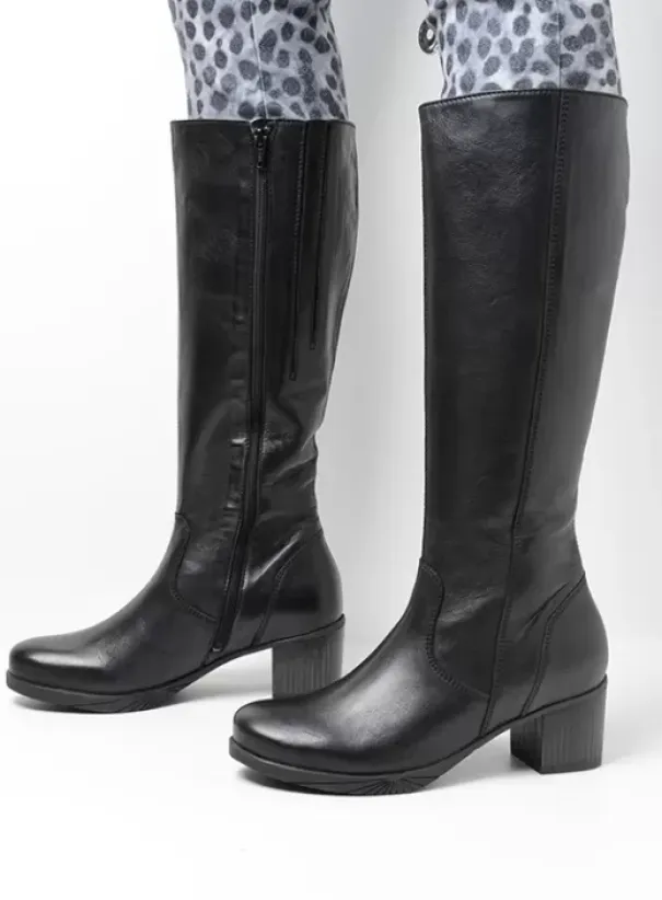 Laarzen|Wolky Sharon zwart leer