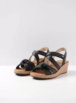Sandalen|Voorjaar/zomer|Wolky Sisal zwart leer