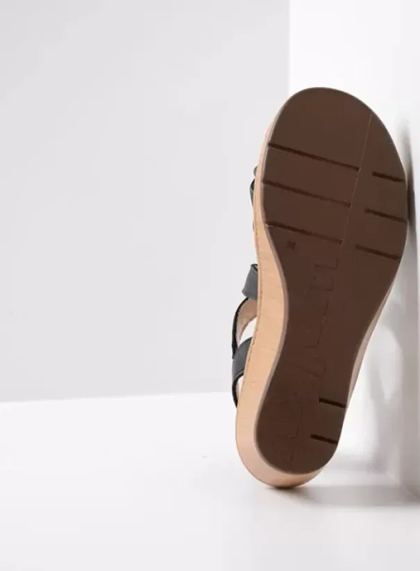 Sandalen|Voorjaar/zomer|Wolky Sisal zwart leer