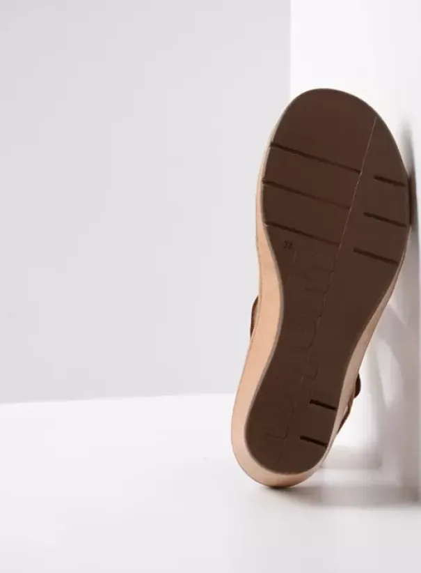 Sandalen|Voorjaar/zomer|Wolky Sisal cognac leer