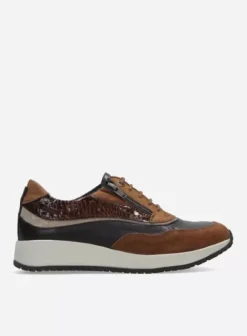 Sneakers|Veterschoenen|Wolky Sprint cognac combi leer