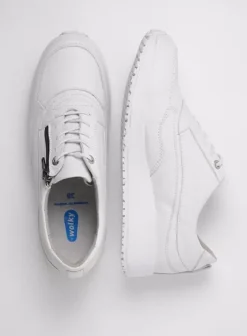 Sneakers|Veterschoenen|Wolky Sprint wit leer
