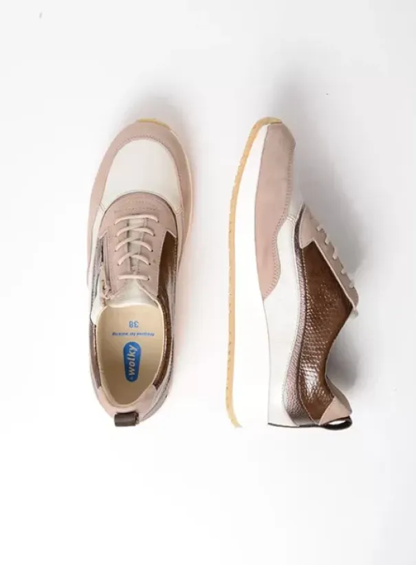 Sneakers|Veterschoenen|Wolky Sprint safari combi leer