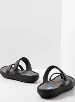 Slippers|Wolky Tahiti zwart leer
