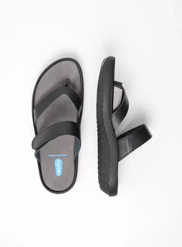 Slippers|Wolky Tahiti zwart leer