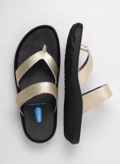 Slippers|Voorjaar/zomer|Wolky Tahiti goud leer