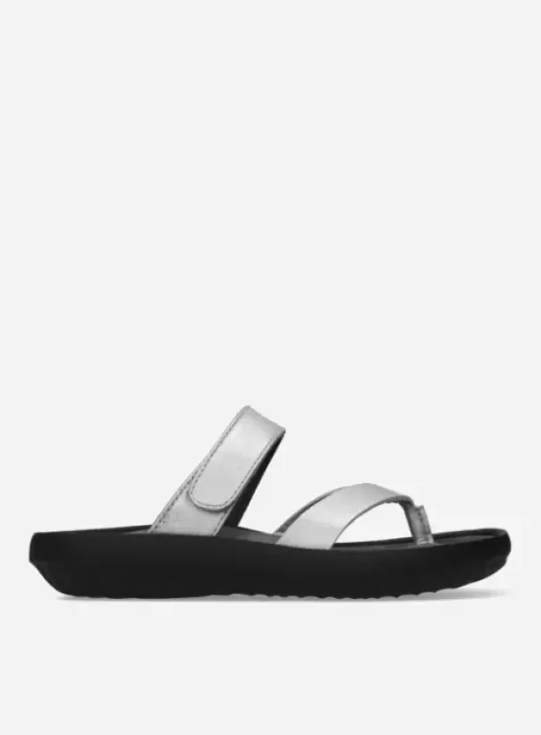 Slippers|Wolky Tahiti zilver/grijs leer
