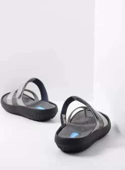 Slippers|Wolky Tahiti zilver/grijs leer