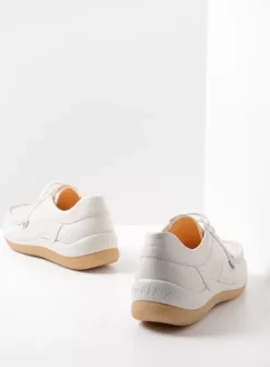 Sneakers|Veterschoenen|Wolky Taranta creme wit leer