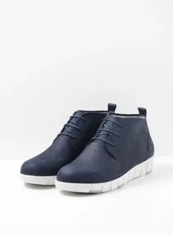 Hallux Valgus|Veterschoenen|Wolky Vida HV blauw zomer nubuck
