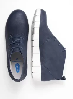 Hallux Valgus|Veterschoenen|Wolky Vida HV blauw zomer nubuck