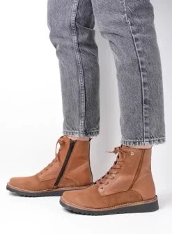 Laarzen|Wolky Wagga Wagga cognac suede