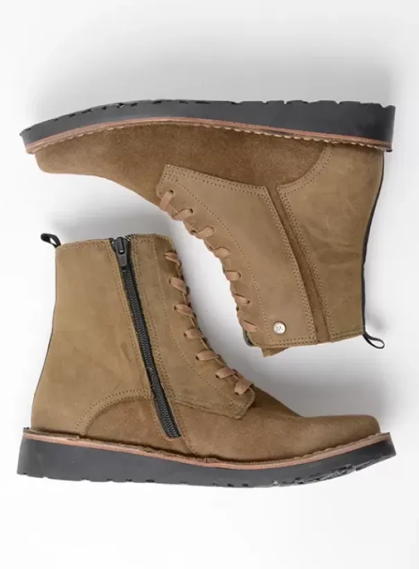 Laarzen|Wolky Wagga Wagga donker taupe suede