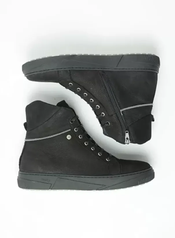 Veterschoenen|Wolky Wheel zwart nubuck