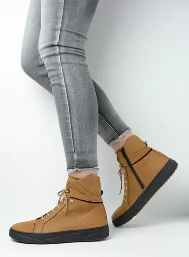 Veterschoenen|Wolky Wheel camel nubuck