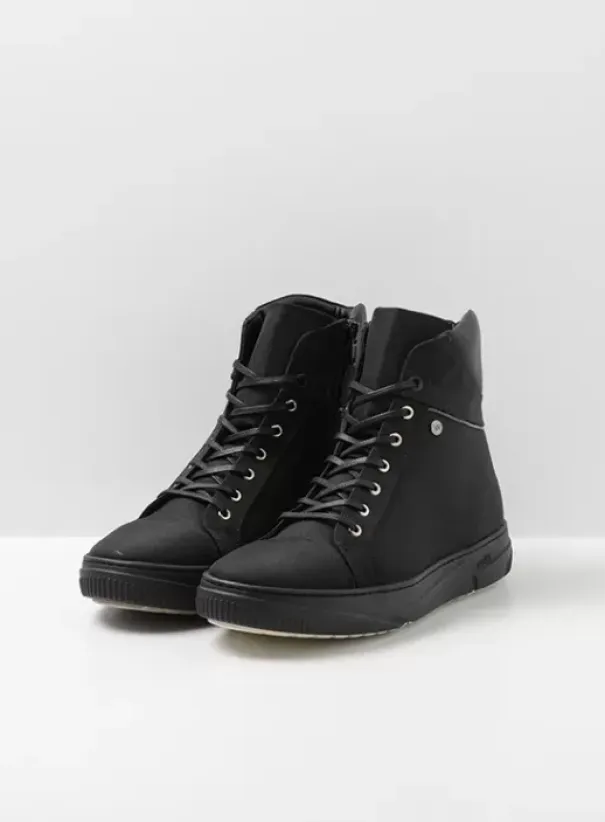 Veterschoenen|Wolky Wheel Vegan zwart nylon
