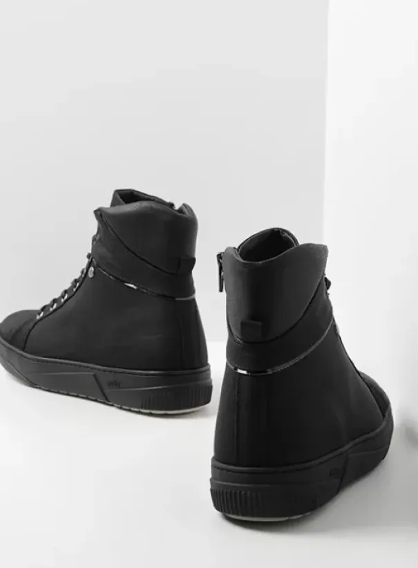 Veterschoenen|Wolky Wheel Vegan zwart nylon