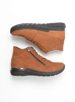Hielspoor|Wandelschoenen|Wolky Why cognac nubuck