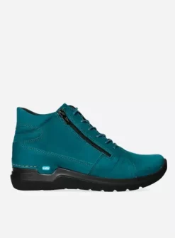 Hielspoor|Wandelschoenen|Wolky Why petrol nubuck