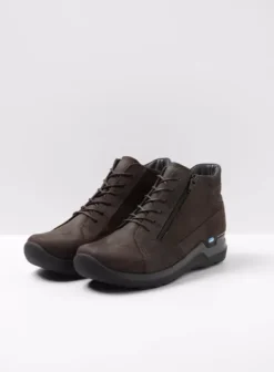 Hielspoor|Wandelschoenen|Wolky Why donkerbruin nubuck