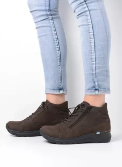Hielspoor|Wandelschoenen|Wolky Why donkerbruin nubuck
