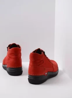 Hielspoor|Wandelschoenen|Wolky Why donkerrood nubuck