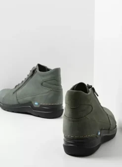 Hielspoor|Wandelschoenen|Wolky Why saliegroen nubuck