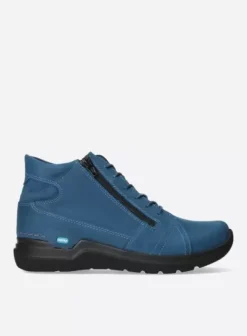 Hielspoor|Veterschoenen|Wolky Why atlantisch blauw nubuck