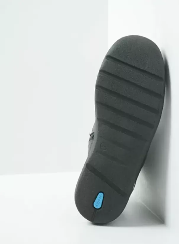 Hielspoor|Wandelschoenen|Wolky Whynot zwart leer