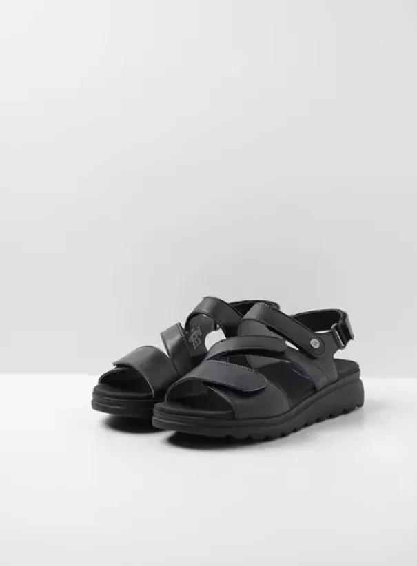 Sandalen|Voorjaar/zomer|Wolky Yard zwart leer