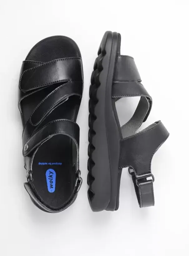 Sandalen|Voorjaar/zomer|Wolky Yard zwart leer