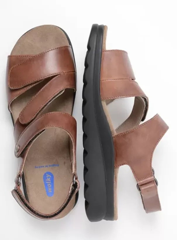 Sandalen|Voorjaar/zomer|Wolky Yard cognac leer