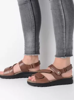 Sandalen|Voorjaar/zomer|Wolky Yard cognac leer